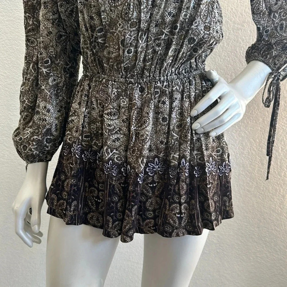 Free People So Divine Off The Shoulder Romper Midnight XS - Picture 6 of 9